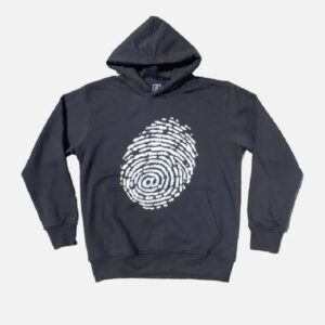 Adwysd Black Fingerprint Hoodie