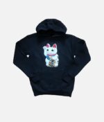 Adwysd Maneki-Neko Hoodie Black