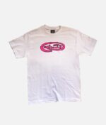 Adwysd Pink Oval T-Shirt White