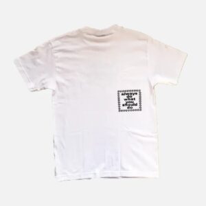 Adwysd Pink Oval T Shirt White